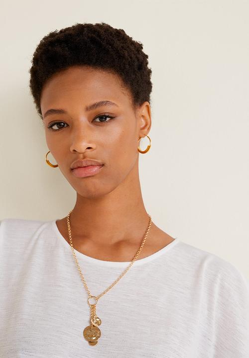 MANGO - Textured knit T-shirt - white