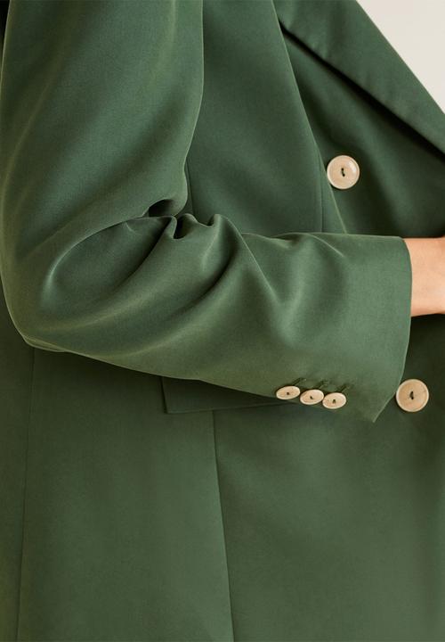 MANGO - Modal-blend suit blazer - green