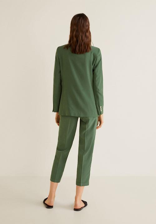MANGO - Modal-blend suit blazer - green