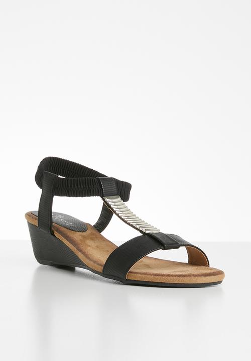 Butterfly Feet - Faye wedge - black