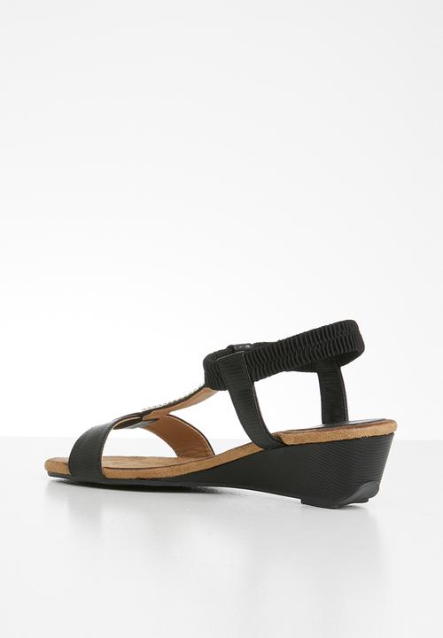 Butterfly Feet - Faye wedge - black
