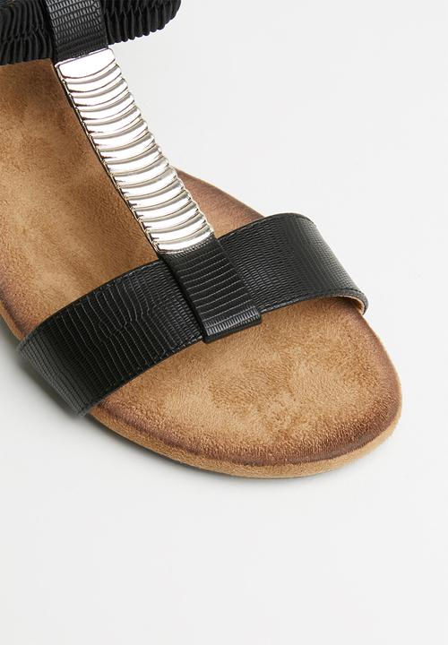 Butterfly Feet - Faye wedge - black