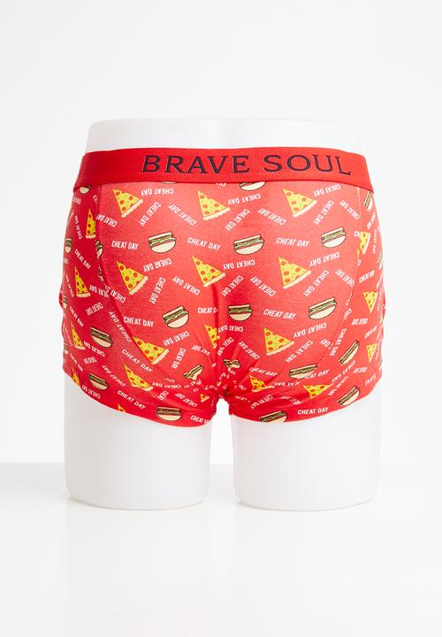 Brave Soul - Cheat boxers 2pk - red & navy