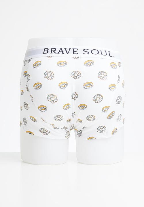 Brave Soul - Doughnut boxers 2pk- white & navy
