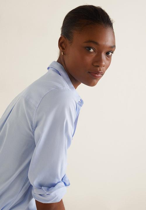 MANGO - Essential long sleeve shirt - blue