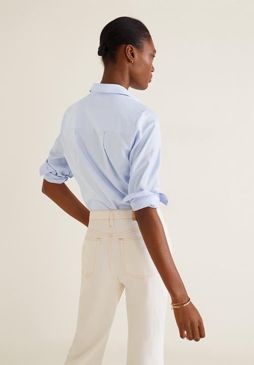 MANGO - Essential long sleeve shirt - blue