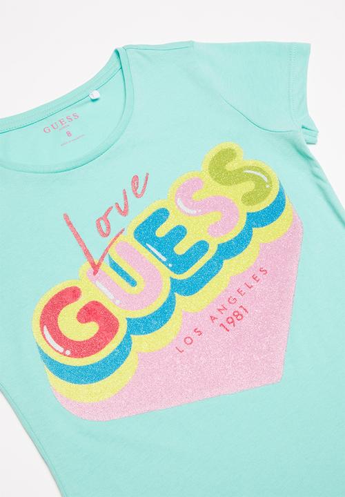 GUESS - Teens short sleeve love guess tee - blue