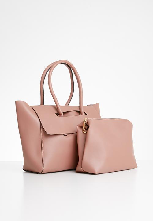 STYLE REPUBLIC - Leather-look tote bag - pink