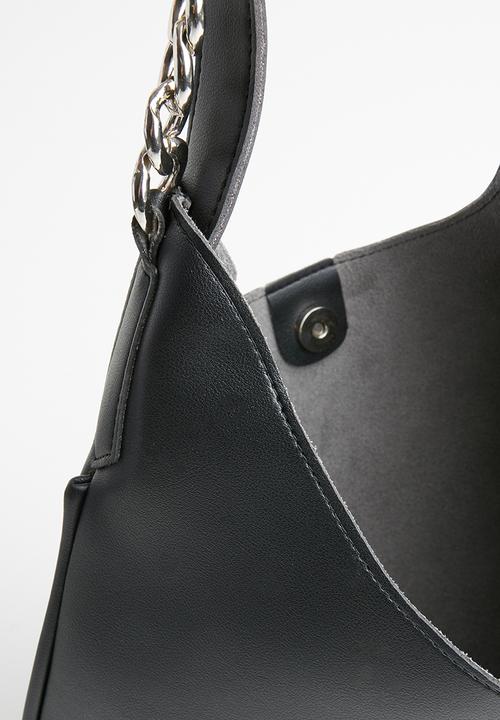 STYLE REPUBLIC - Metal chain shoulder bag - black