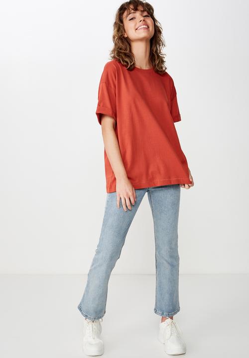 Cotton On - The relaxed boyfriend tee - red