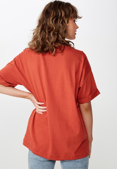 Cotton On - The relaxed boyfriend tee - red