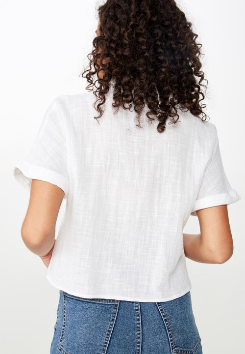 Cotton On - Erika short sleeve shirt - white