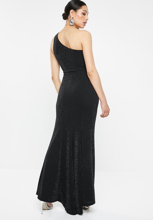 SISSY BOY - Highlight asymmetric glam gown - black