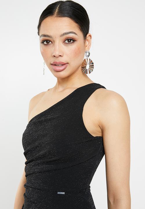 SISSY BOY - Highlight asymmetric glam gown - black
