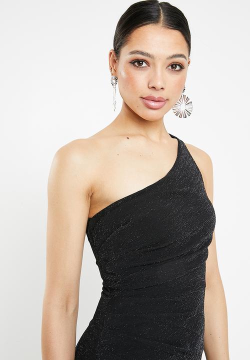 SISSY BOY - Highlight asymmetric glam gown - black