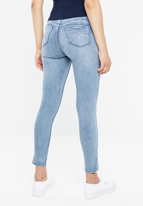SISSY BOY - Axel skinny with hem eyelets - blue