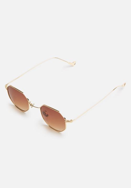 Superbalist - Octagon sunglasses - gold & brown