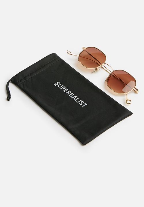Superbalist - Octagon sunglasses - gold & brown