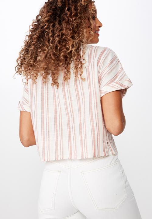 Cotton On - Erika short sleeve shirt - pink