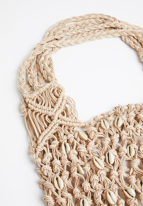 MANGO - Seashell net bag - neutral