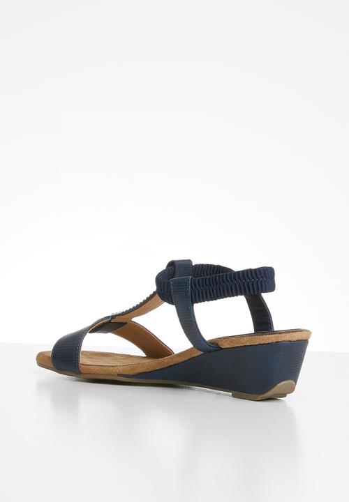 Butterfly Feet - Faye wedge - navy
