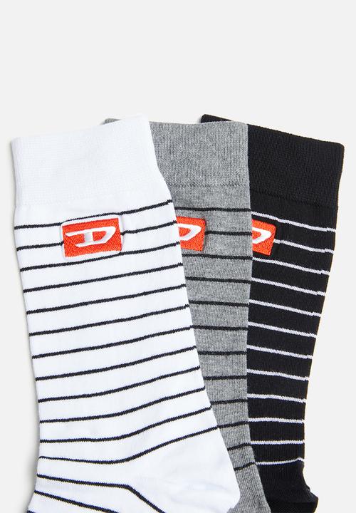 Diesel  - Skm-ray-threepack 3pack socks -  multi 