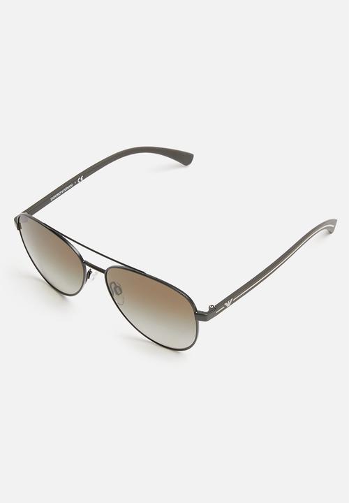 Emporio Armani - Aviator sunglasses - matte black