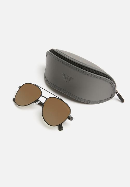 Emporio Armani - Aviator sunglasses - matte black