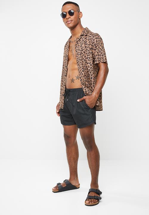 Brave Soul - Brink basic swim shorts - black