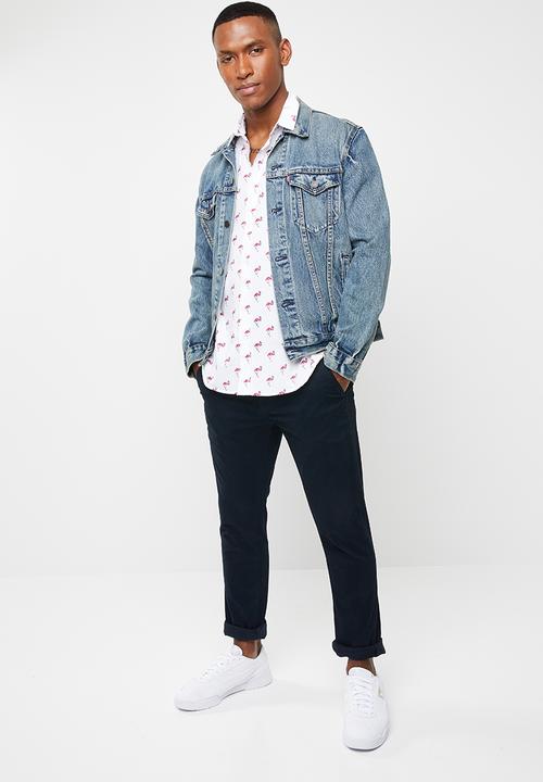 Brave Soul - Chester short sleeve shirt - white