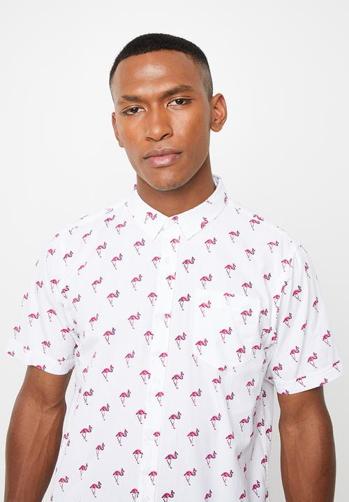 Brave Soul - Chester short sleeve shirt - white