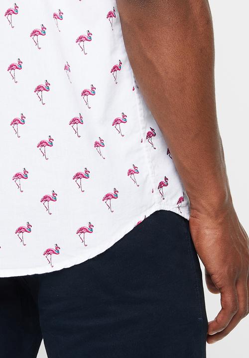 Brave Soul - Chester short sleeve shirt - white