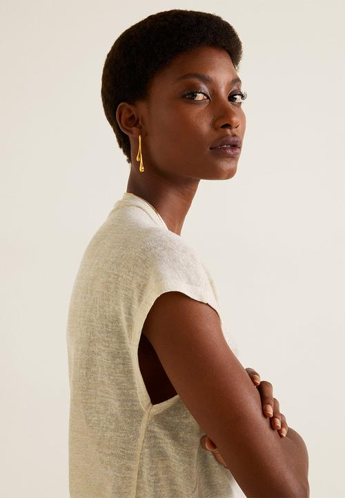 MANGO - Knot detail top - beige