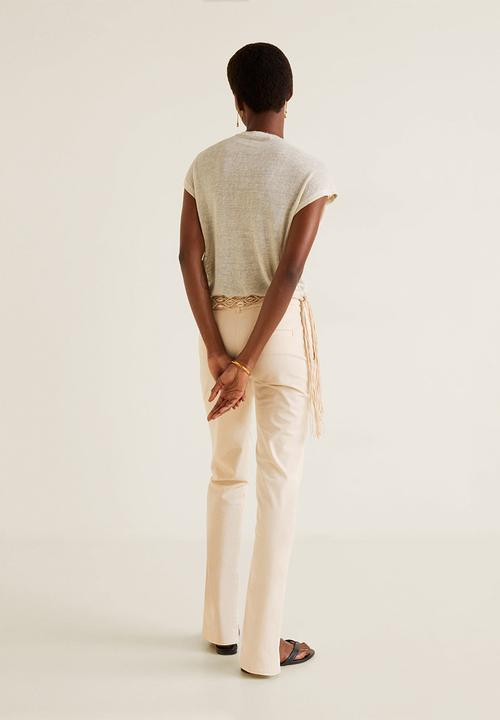 MANGO - Knot detail top - beige