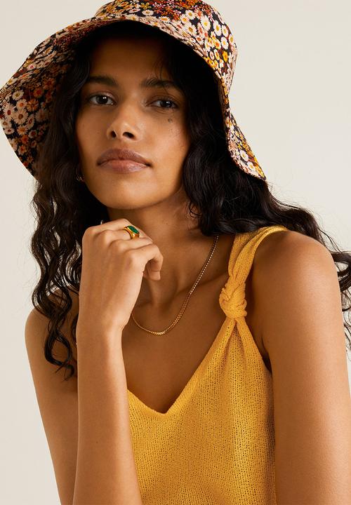MANGO - Knotted knitted top - yellow