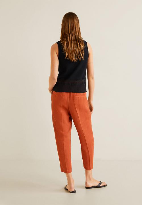 MANGO - Sleeveless knit top - black