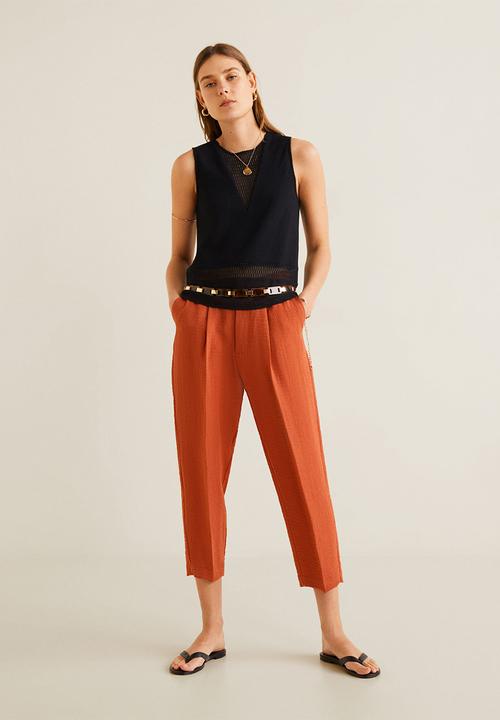 MANGO - Sleeveless knit top - black