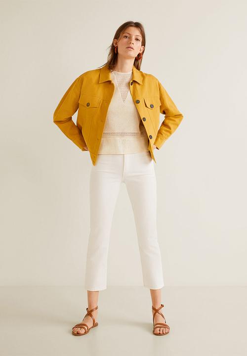 MANGO - Sleeveless knit top - cream 