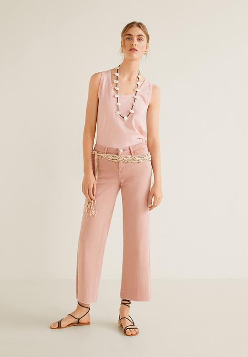 MANGO - Organic cotton basic top - pink
