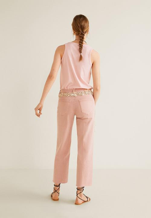 MANGO - Organic cotton basic top - pink