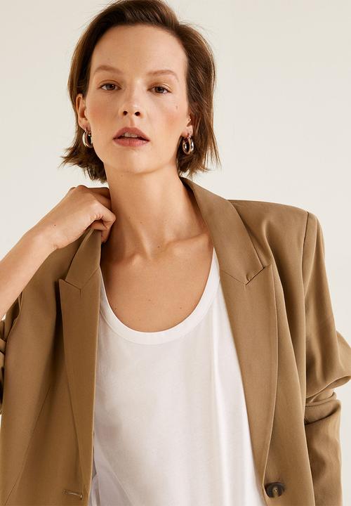 MANGO - Organic cotton basic top - white