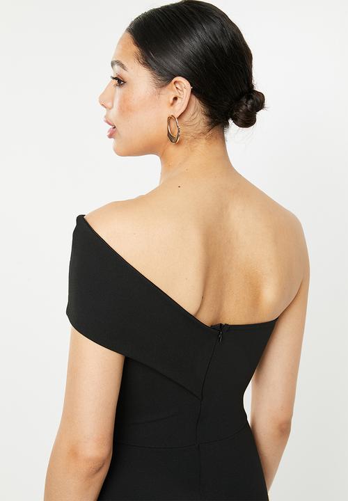 Missguided - One shoulder maxi dress - black