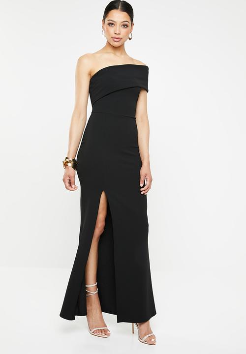 Missguided - One shoulder maxi dress - black