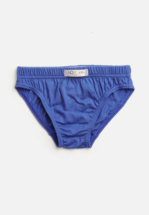 Jockey - 3 Pack plain boys jockey skants - blue