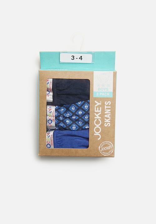 Jockey - 3 Pack plain boys jockey skants - blue