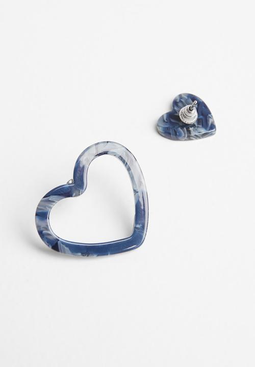 STYLE REPUBLIC - Heart earrings - blue
