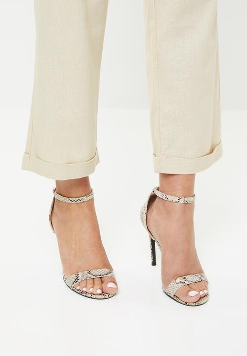 Missguided - Linen turn up cigarette trouser - beige