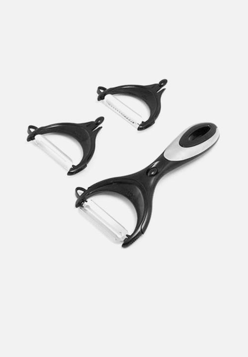 Jamie Oliver - All purpose 3 in 1 peeler - black & silver 