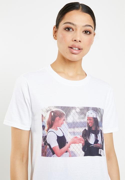 Missguided - Clueless graphic T-shirt - white