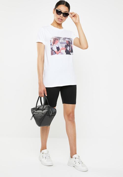 Missguided - Clueless graphic T-shirt - white